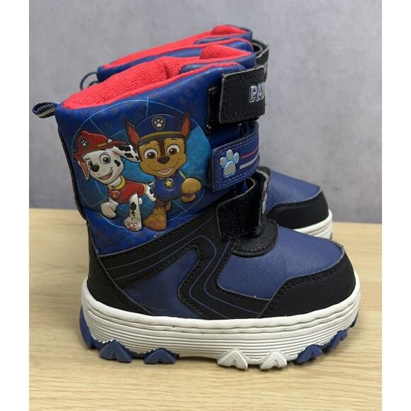 PAW Patrol Big Boy Winter Light Up Boots Size 7 - Picture 1 of 8